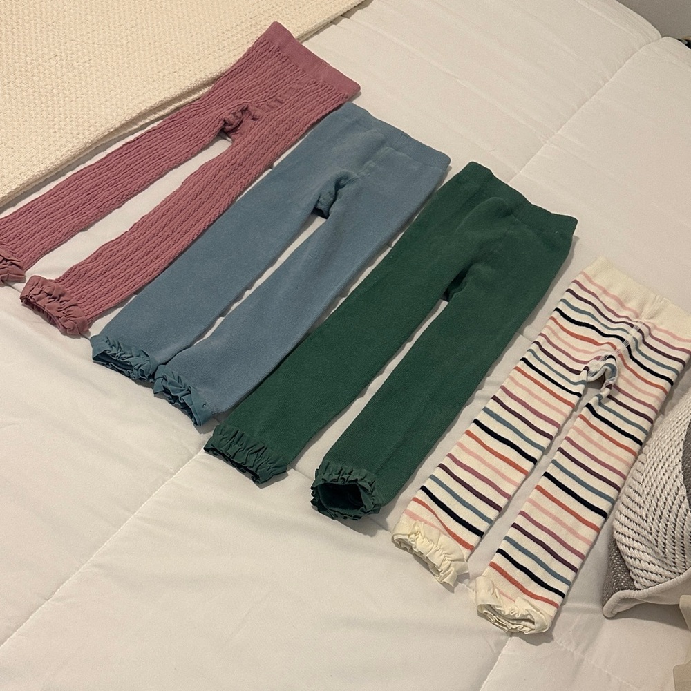 Ruffle butts...Set of Four Colorful Baby Leggings
